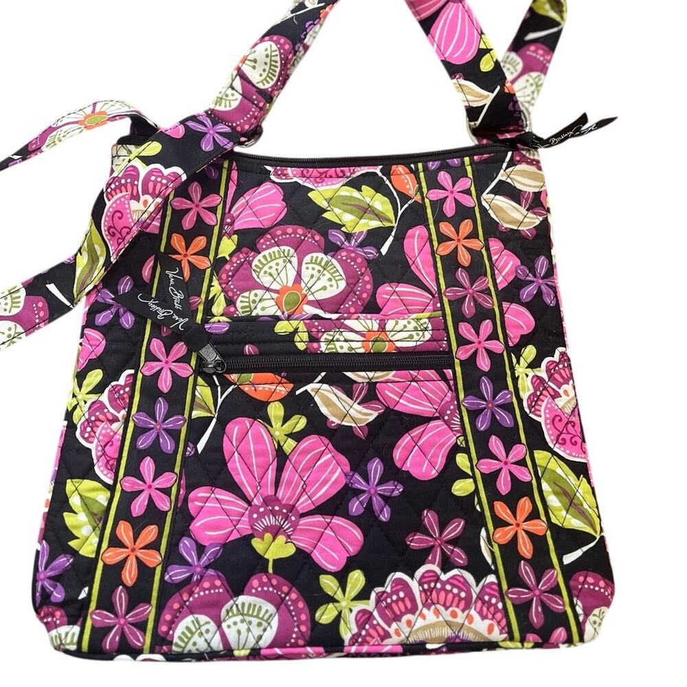 Vera Bradley Hipster Crossbody Bag Jazzy Blooms Floral Quilted Cotton Purse